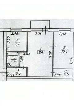 2-к квартира, вторичка, 45м2, 4/4 этаж