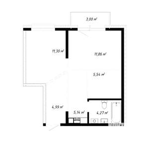 2-к квартира, вторичка, 46м2, 2/19 этаж