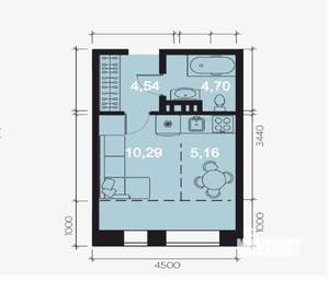 1-к квартира, вторичка, 29м2, 3/8 этаж