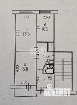3-к квартира, вторичка, 58м2, 4/5 этаж