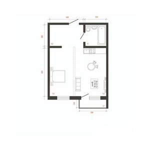 1-к квартира, вторичка, 41м2, 6/10 этаж