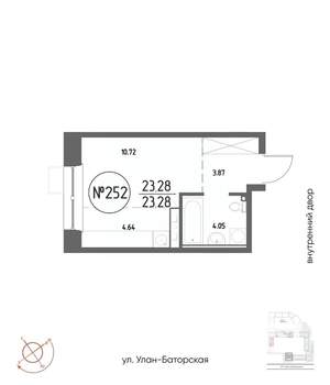 Студия квартира, вторичка, 23м2, 14/19 этаж