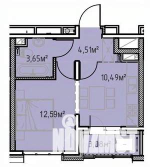 1-к квартира, вторичка, 34м2, 5/13 этаж