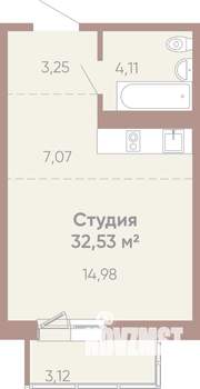 1-к квартира, вторичка, 33м2, 12/14 этаж