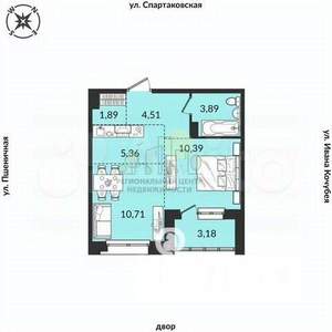 1-к квартира, сданный дом, 40м2, 3/12 этаж