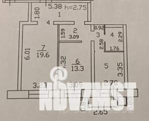 2-к квартира, вторичка, 65м2, 6/10 этаж