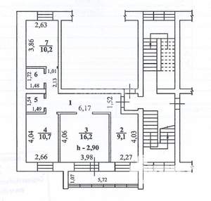 3-к квартира, вторичка, 69м2, 2/5 этаж