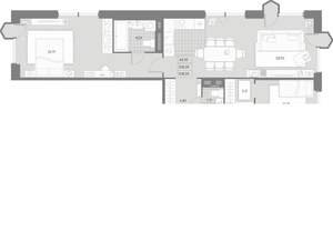 3-к квартира, строящийся дом, 80м2, 3/9 этаж