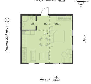 2-к квартира, вторичка, 46м2, 2/19 этаж