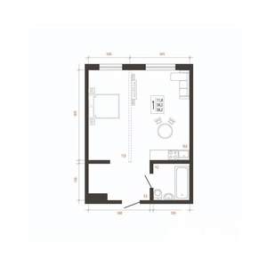 1-к квартира, вторичка, 38м2, 1/10 этаж