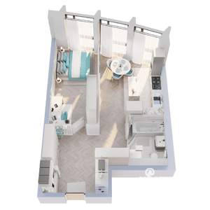 1-к квартира, вторичка, 52м2, 3/8 этаж