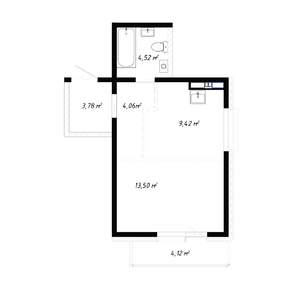 2-к квартира, вторичка, 39м2, 13/19 этаж