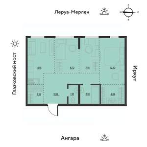 3-к квартира, вторичка, 65м2, 19/19 этаж