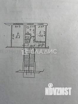 2-к квартира, вторичка, 44м2, 1/5 этаж
