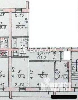 3-к квартира, вторичка, 62м2, 4/5 этаж