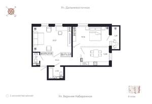 2-к квартира, строящийся дом, 80м2, 8/8 этаж