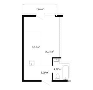 1-к квартира, вторичка, 33м2, 13/19 этаж