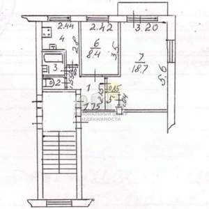 2-к квартира, вторичка, 42м2, 2/5 этаж