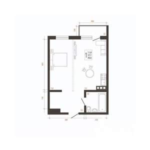 1-к квартира, вторичка, 41м2, 7/10 этаж