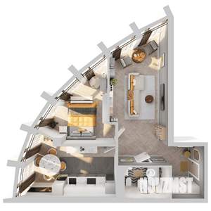 2-к квартира, вторичка, 63м2, 5/8 этаж
