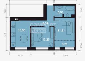 2-к квартира, вторичка, 52м2, 6/8 этаж