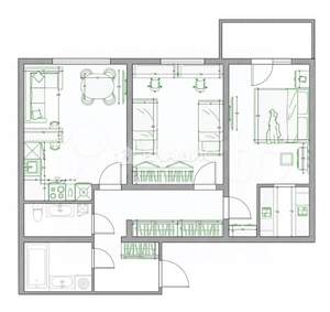 2-к квартира, вторичка, 75м2, 1/10 этаж