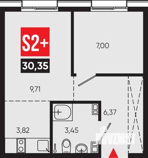 2-к квартира, вторичка, 30м2, 5/14 этаж