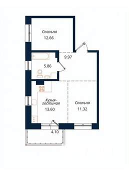 3-к квартира, вторичка, 53м2, 12/18 этаж