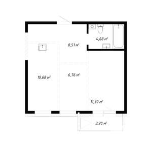 2-к квартира, вторичка, 45м2, 18/19 этаж