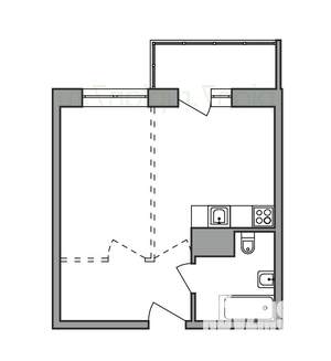 1-к квартира, строящийся дом, 36м2, 3/16 этаж