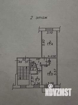 2-к квартира, вторичка, 47м2, 2/5 этаж