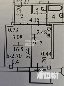1-к квартира, вторичка, 43м2, 5/6 этаж