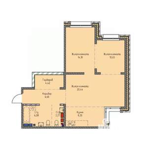 3-к квартира, вторичка, 73м2, 16/19 этаж