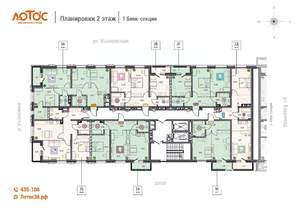 2-к квартира, вторичка, 65м2, 2/14 этаж
