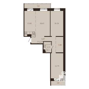 3-к квартира, вторичка, 92м2, 4/9 этаж