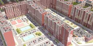 2-к квартира, строящийся дом, 52м2, 16/16 этаж