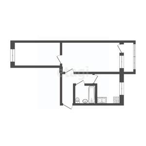 2-к квартира, вторичка, 45м2, 4/5 этаж