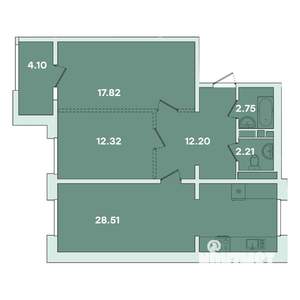 2-к квартира, вторичка, 80м2, 13/14 этаж
