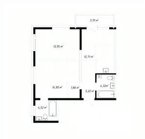 3-к квартира, вторичка, 61м2, 14/19 этаж