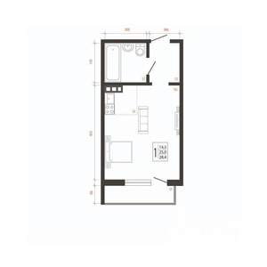 1-к квартира, вторичка, 28м2, 10/10 этаж