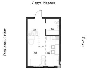1-к квартира, вторичка, 29м2, 2/19 этаж
