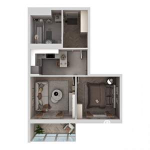 1-к квартира, вторичка, 46м2, 6/19 этаж