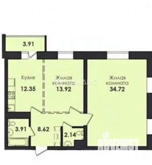 3-к квартира, вторичка, 80м2, 8/17 этаж