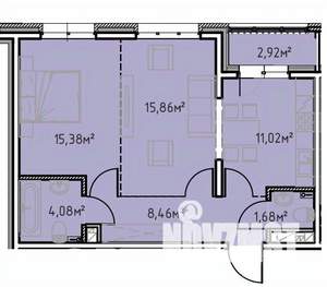 2-к квартира, вторичка, 59м2, 2/13 этаж