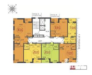 2-к квартира, строящийся дом, 45м2, 12/19 этаж