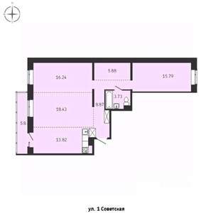 3-к квартира, строящийся дом, 89м2, 5/15 этаж