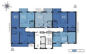 2-к квартира, вторичка, 64м2, 2/16 этаж