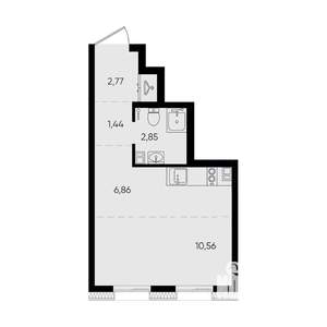 1-к квартира, вторичка, 24м2, 5/14 этаж