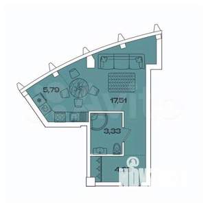 Студия квартира, вторичка, 32м2, 2/8 этаж