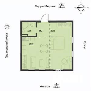2-к квартира, вторичка, 46м2, 8/19 этаж